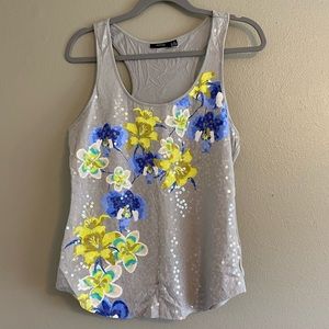 Apt 9 Sequin racer back floral tank